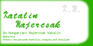 katalin majercsak business card